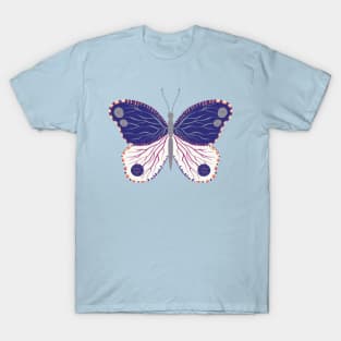 Navy and white butterfly T-Shirt